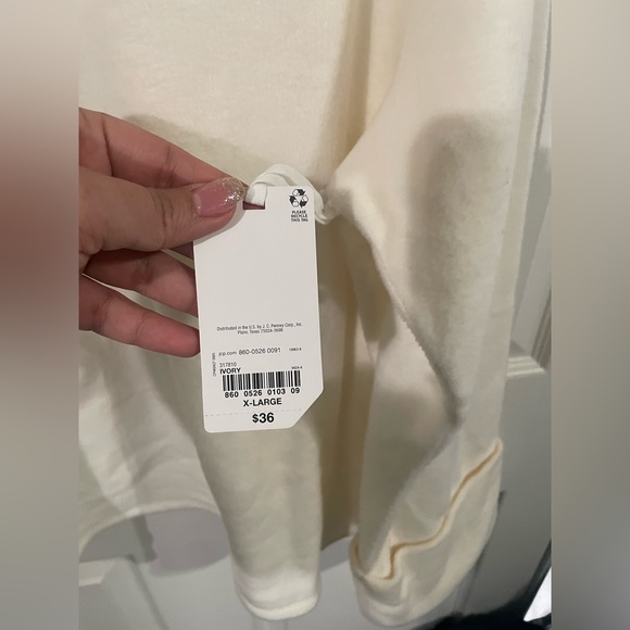 Stylus Women’s Turtleneck Roll Tab Sleeves Sweater Super Soft XL White. NEW - Picture 3 of 8